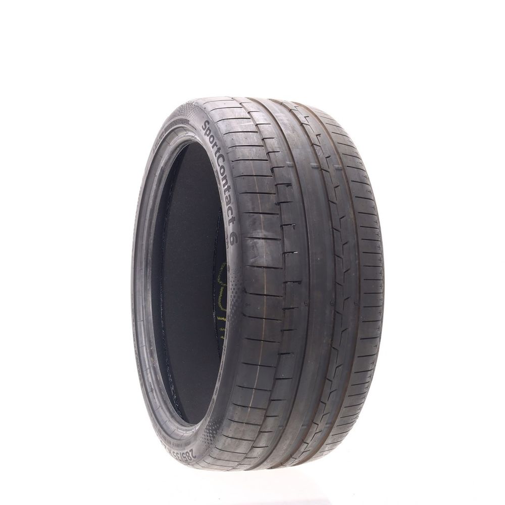 Set of (2) Driven Once 285/35R23 Continental SportContact 6 R01 ContiSilent 107Y - 9/32 - Image 1