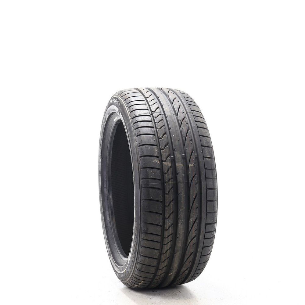 Set of (2) Driven Once 245/45R18 Bridgestone Potenza RE050A RFT 96W - 10/32 - Image 1